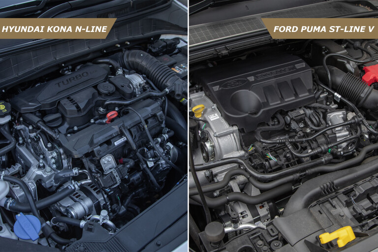 Wheels Reviews 2021 Hyundai Kona N Line Vs Ford Puma ST Line V Comparison Engine