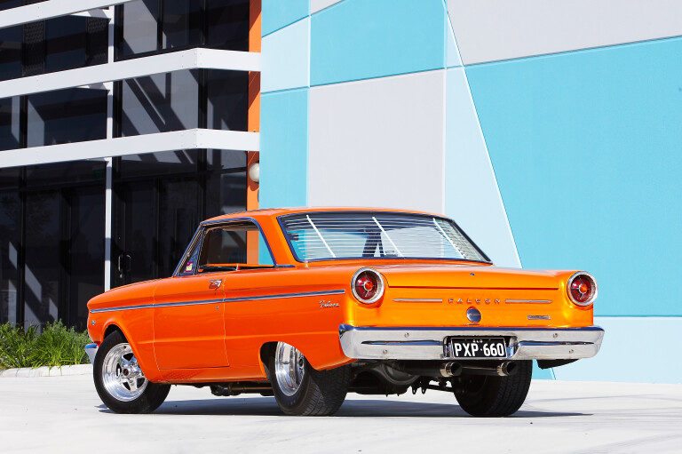 Street Machine Features Tom Hastings Ford Falcon XP Hardtop Rear Angle