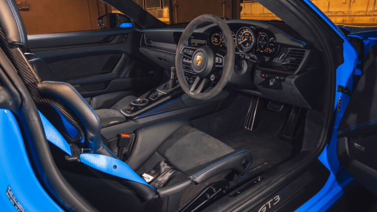 Motor Reviews 2022 Porsche 911 GT 3 Shark Blue Australia Interior