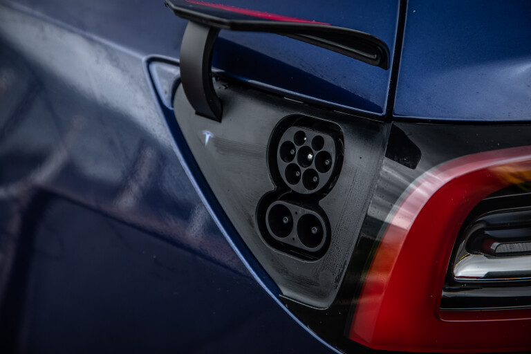 Wheels Reviews 2022 Tesla Model 3 Deep Blue Metallic Australia Detail Charging Port S Rawlings