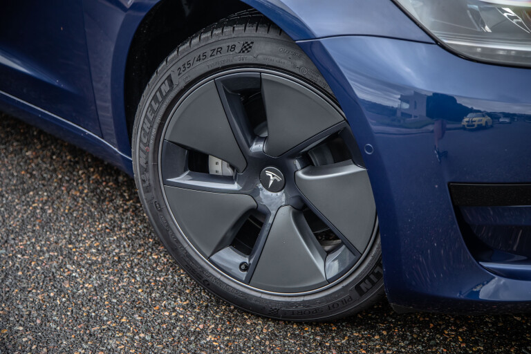 Wheels Reviews 2022 Tesla Model 3 Deep Blue Metallic Australia Detail Aero Wheel S Rawlings