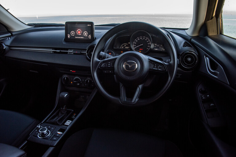 Wheels Reviews 2021 Mazda CX 3 Neo Snowflake White Pearl Mica Australia Interior Driver Control Layout J Strickland