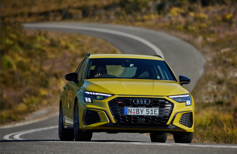 Wheels Reviews 2022 Audi S 3 Sportback Python Yellow Australia Dynamic Front 3