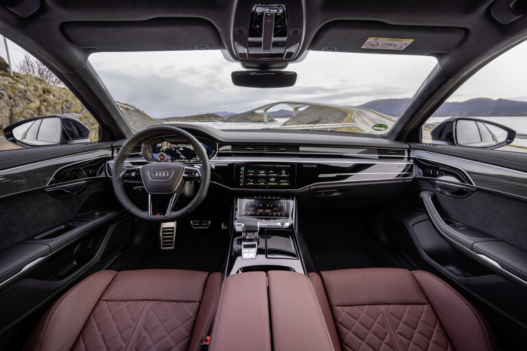 Wheels Reviews 2022 Audi A 8 Daytona Matt Grey EU Spec Interior Cabin