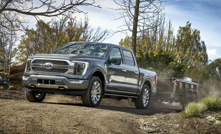 2021 Ford F-150 towing trailer