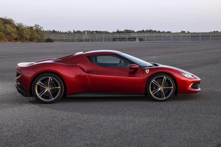 Wheels Reviews 2022 Ferrari 296 GTB Rosso Imola EU Spec Static Side 1