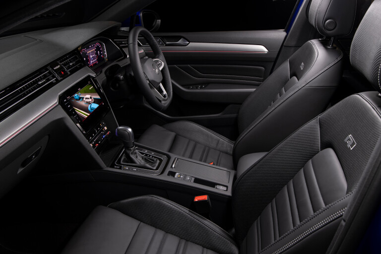 Wheels Reviews 2021 Volkswagen Passat 206 TSI R Line Wagon Interior Front Seats