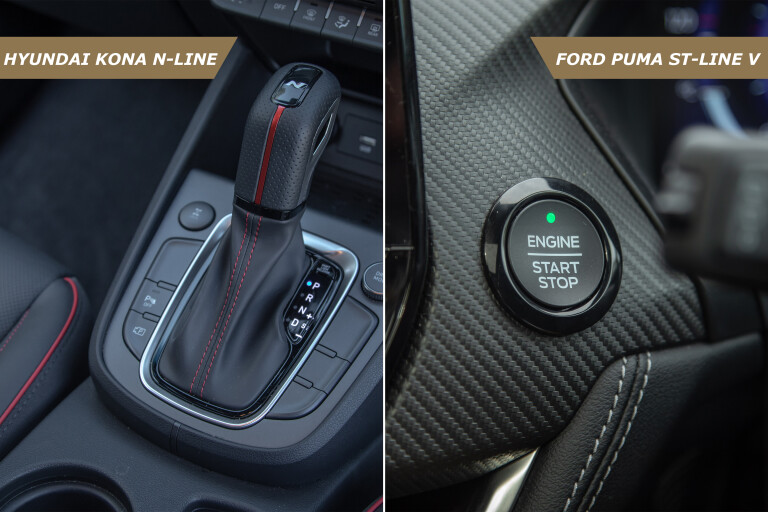 Wheels Reviews 2021 Hyundai Kona N Line Vs Ford Puma ST Line V Comparison Interior Details