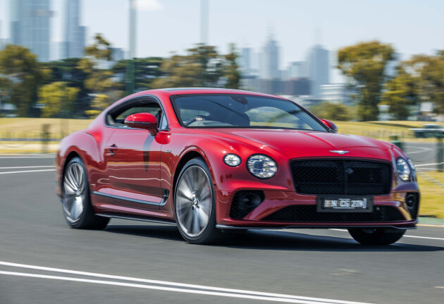 bentley continental coupe red