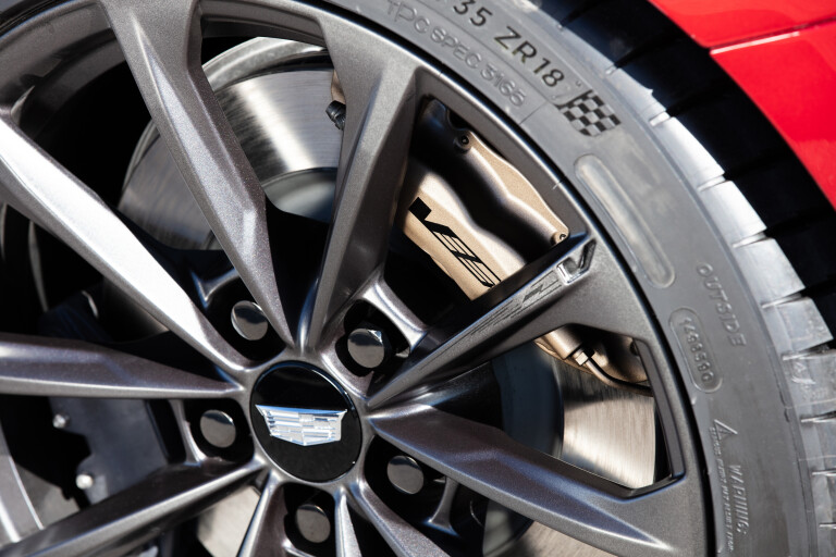 Motor Reviews 2022 Cadillac CT 4 V Blackwing Infrared Tintcoat US Spec Detail Wheel Brake