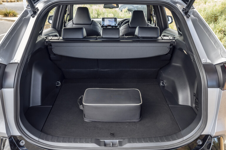 Wheels Reviews 2022 Toyota RAV 4 XSE Hybrid Australia Interior Luggage Cargo Space A Brook