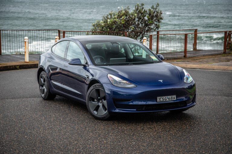 Wheels Reviews 2022 Tesla Model 3 Deep Blue Metallic Australia Static Front 2 S Rawlings