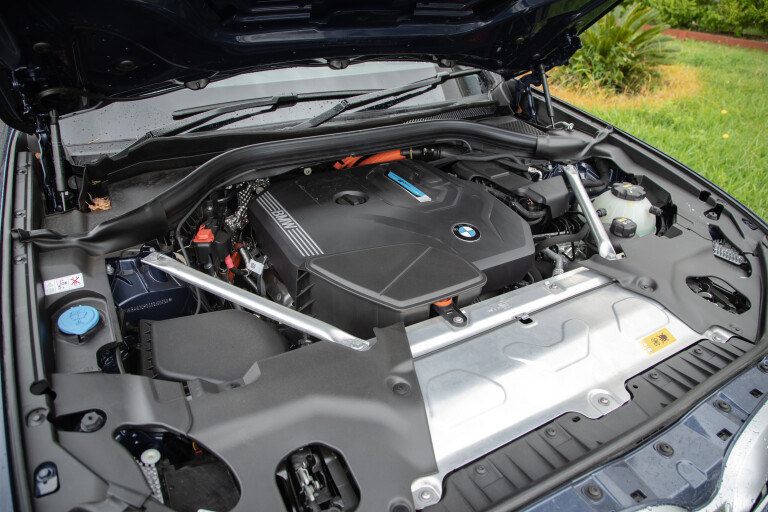 Wheels Reviews 2022 BMW X 3 X Drive 30 E Phytonic Blue Australia Engine Bay S Rawlings