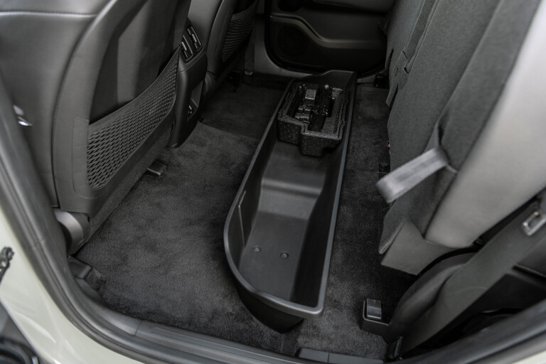Wheels Reviews 2022 Hyundai Santa Cruz Interior Rear Seat Storage