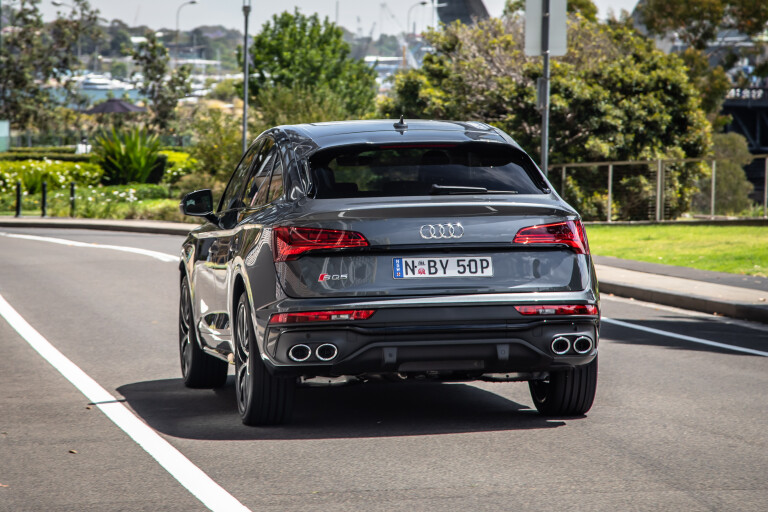Wheels Reviews 2022 Audi SQ 5 Sportback Grey Dynamic Rear Road Australia S Rawlings