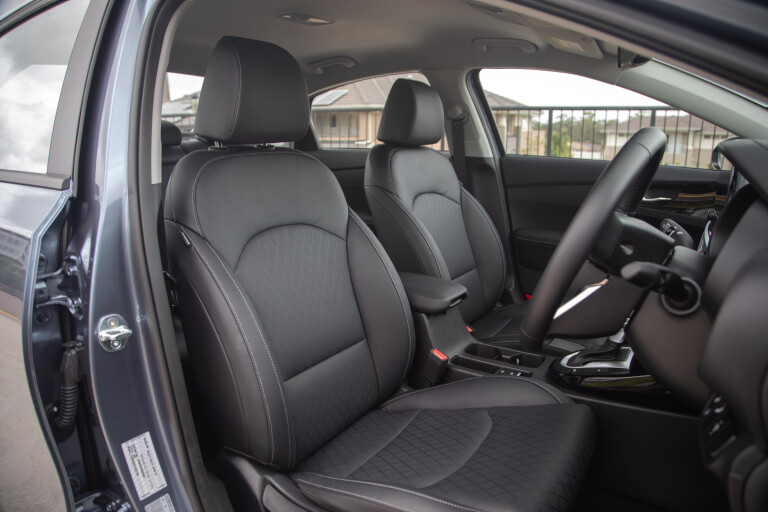 Wheels Reviews 2022 Kia Cerato Sport Plus Sedan Interior Front Seat S Rawlings