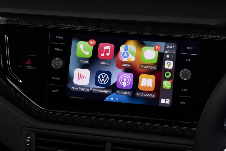 Wheels Reviews 2022 Volkswagen Polo Life Australia Interior Infotainment Screen Car Play