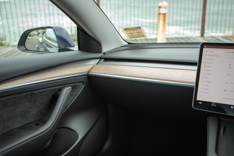 Wheels Reviews 2022 Tesla Model 3 Deep Blue Metallic Australia Detail Passenger Dashboard S Rawlings