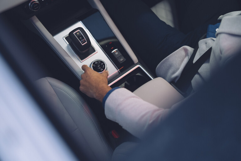 Wheels Reviews 2022 Mitsubishi Outlander Exceed Tourer White Diamond Interior Drive Mode Selector Australia