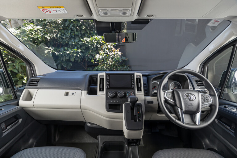 Wheels Reviews 2021 Toyota Hi Ace LWB Turbo Diesel White Interior Dashboard