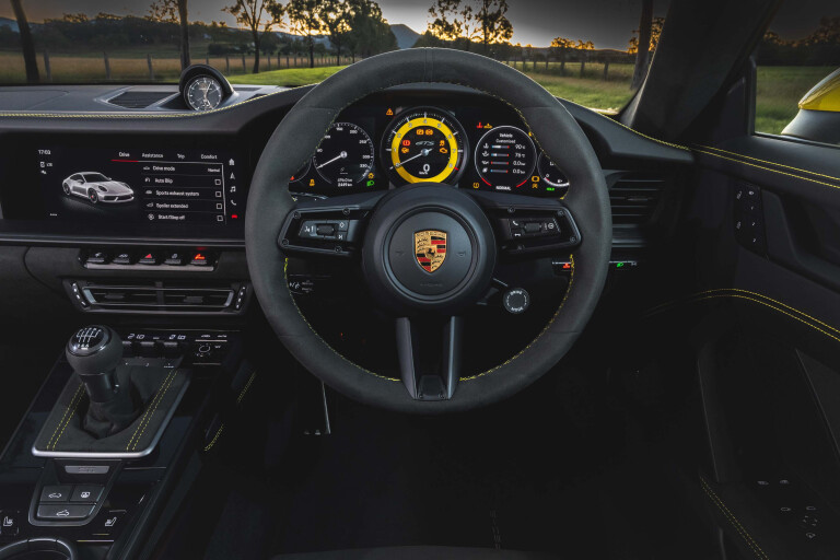 2022 Porsche 911 GTS Yellow Interior 10