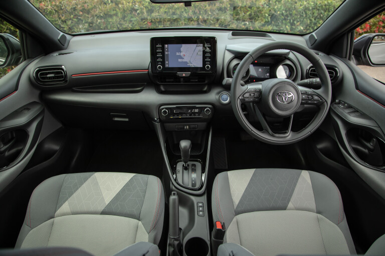 Wheels Reviews 2021 Toyota Yaris ZR Hybrid Bronx Bronze Australia Interior Dashboard S Rawlings