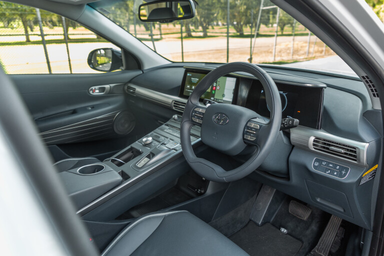 Wheels Reviews 2021 Hyundai Nexo Australia White Interior Dashboard