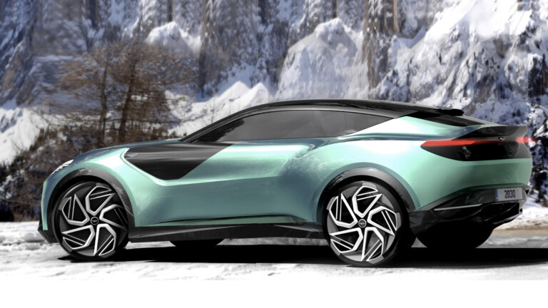 Aston Martin DBX rendered as futuristic EV SUV