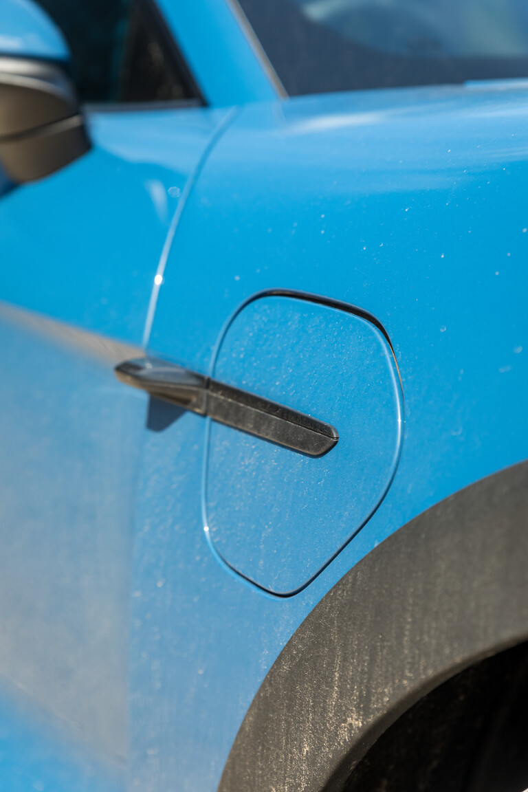 Wheels Reviews 2022 Porsche Taycan 4 S Cross Turismo Neptune Blue Detail Charging Port Australia M Williams