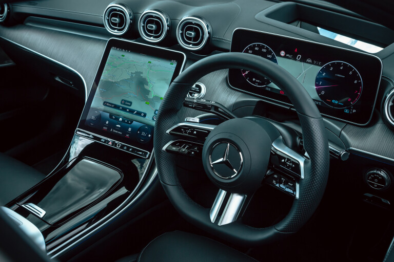 Wheels Reviews 2022 Mercedes Benz C 300 Spectral Blue Metallic Australia Interior Dashboard