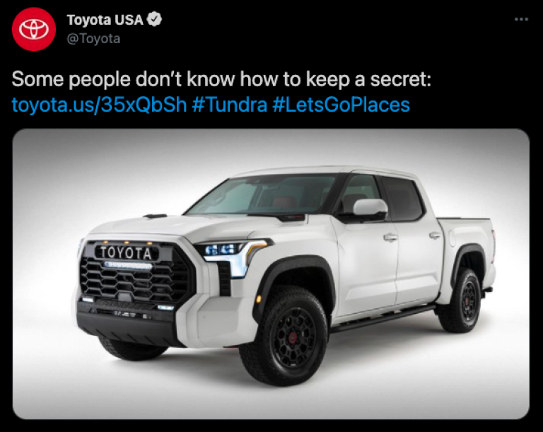 2022 Toyota Tundra TRD Pro Twitter