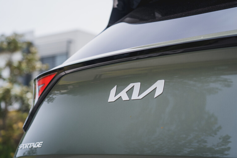 Wheels Reviews 2022 Kia Sportage GT Line Diesel AWD Jungle Wood Green Detail Rear Badge Australia Long Term