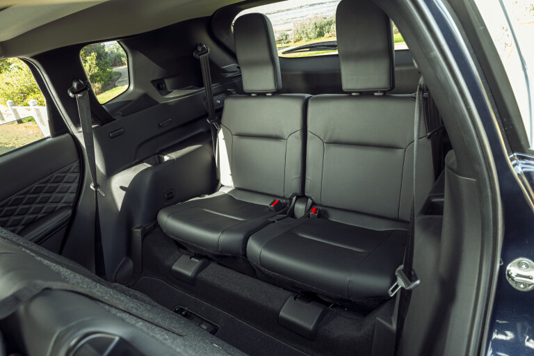 Wheels Reviews 2022 Mitsubishi Outlander Exceed AWD Australia Long Termer Interior Third Row Seat A Brook