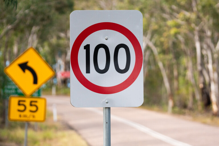 Getty Images Speed Limit Sign 100 Kmh
