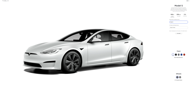 Tesla Model S Online Configuratior 1701221