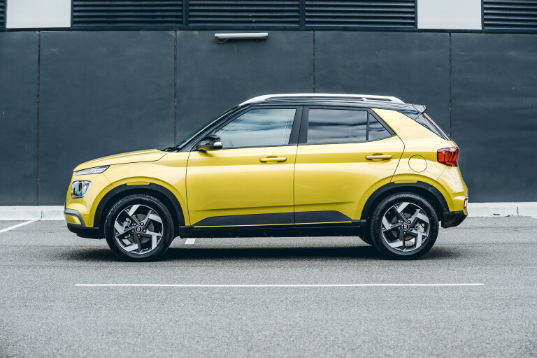 Wheels Reviews 2020 Hyundai Venue Elite Acid Yellow Australia Static Side E Dewar