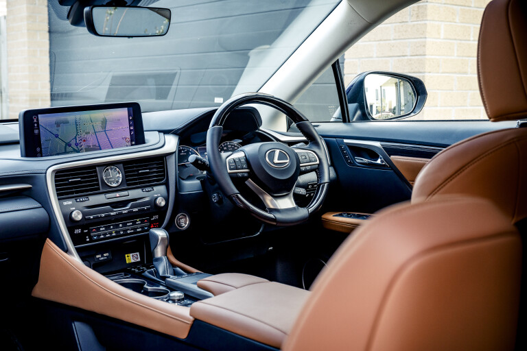 Wheels Reviews 2022 Lexus RX 350 L Sports Luxury Australia Interior Driver Seat E Dewar