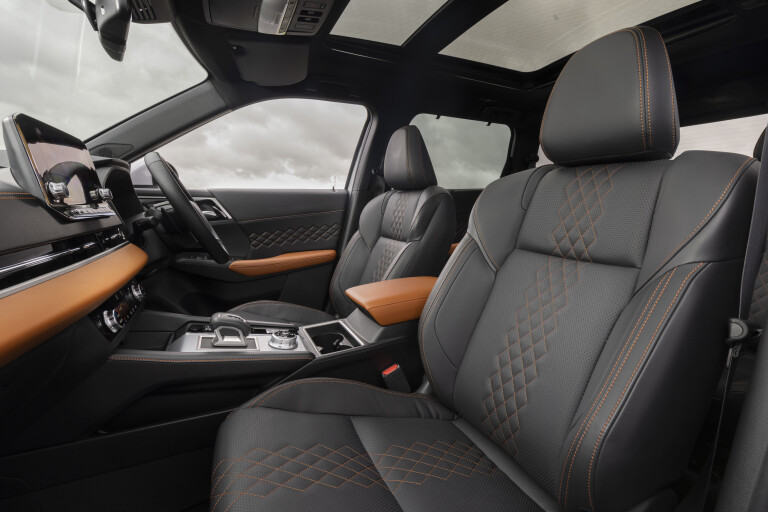 Wheels Reviews 2022 Mitsubishi Outlander PHEV Exceed White Australia Interior Front Seat