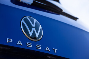 Wheels Reviews 2021 Volkswagen Passat 206 TSI R Line Wagon Detail Rear Badge