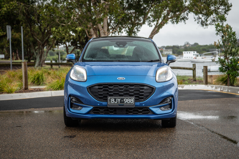 Wheels Reviews 2021 Ford Puma ST Line Desert Island Blue Australia Static Front Fascia S Rawlings