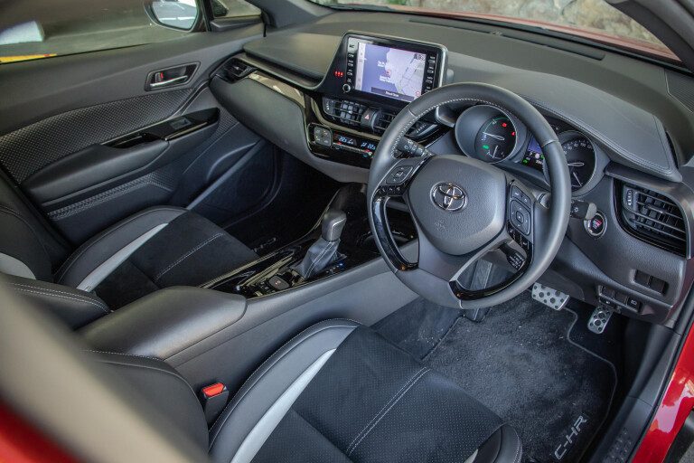 Wheels Reviews 2021 Toyota C HR GR Sport Feverish Red Interior Drivers Cabin