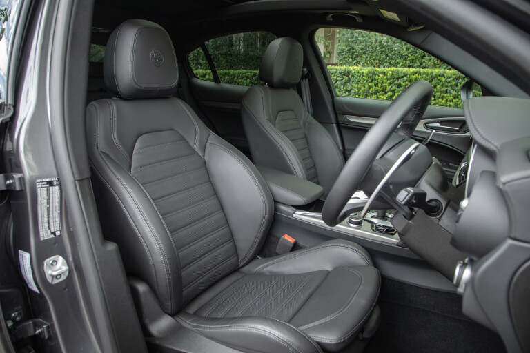 Wheels Reviews 2021 Alfa Romeo Stelvio Veloce Vesuvio Grey Interior Front Seat Design Australia S Rawlings