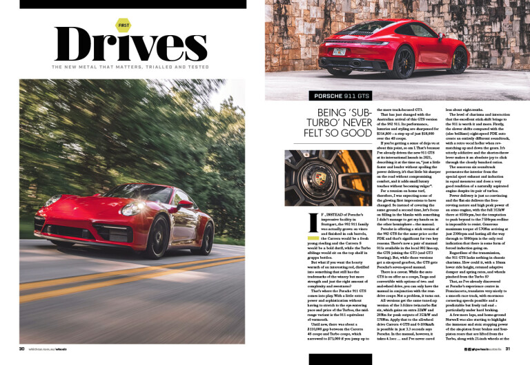 Wheels Magazine October 2022 Preview 911 GTS