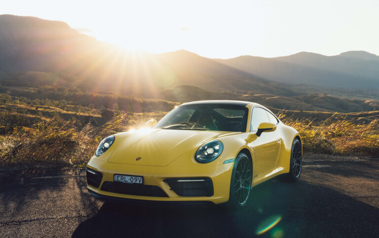 2022 Porsche 911 GTS Yellow Exterior Static 28
