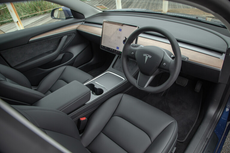 Wheels Reviews 2022 Tesla Model 3 Deep Blue Metallic Australia Detail Cabin S Rawlings