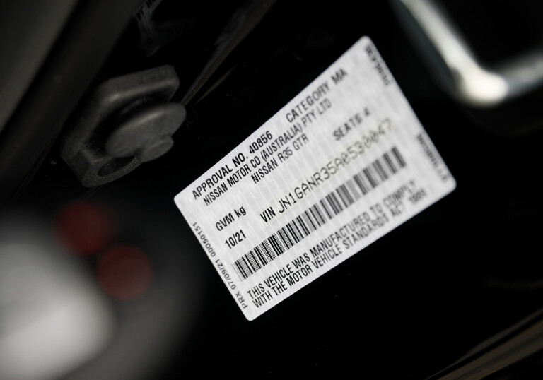 2022 Nissan GT R T Spec Compliance Plate Australia 13 JPG