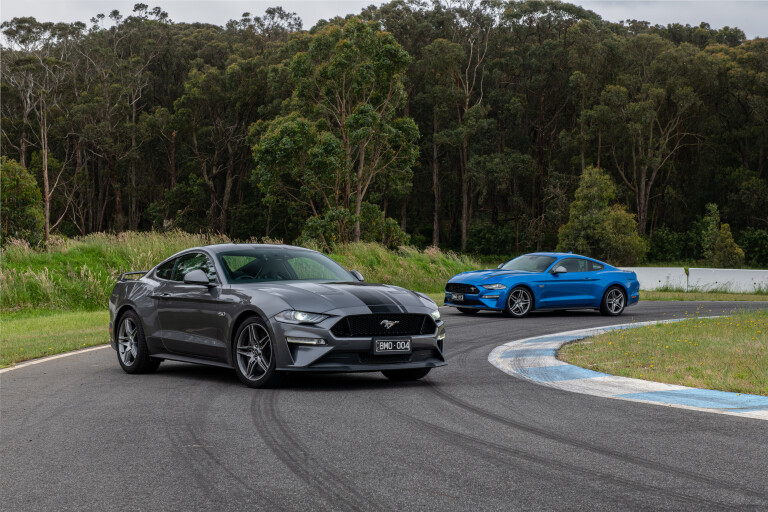 21 2021 Ford Mustang GT Carbonized Grey Vs Mustang High Performance 2 3 L Velocity Blue DSC 2218 Edit 127