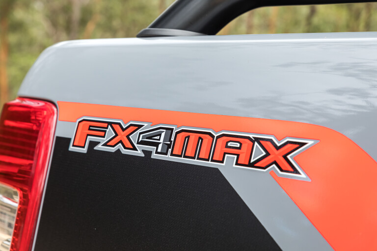 Wheels Reviews 2021 Ford Ranger FX 4 MAX Conquer Grey Australia Detail Rear Graphics M Williams