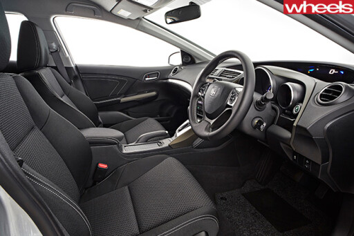 Honda -Civic -interior -seen -from -drivers -door