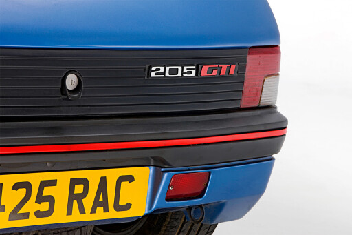 1987 Peugeot 205 GTi badge